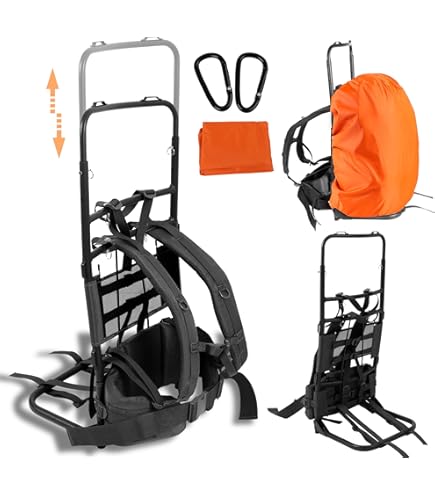 Amazon.co.jp: 超荷重75kg 背負子 中空ベース付け 軽量 背負う補助具